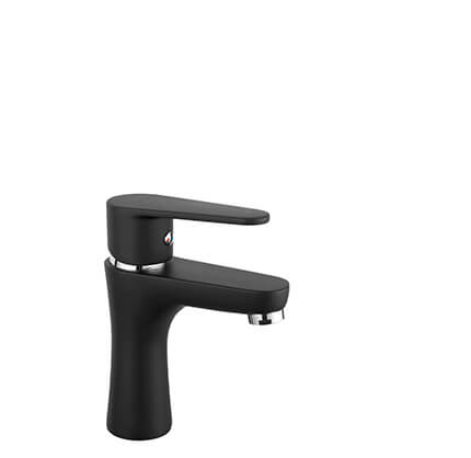 Algeo Black - Standing washbasin mixer