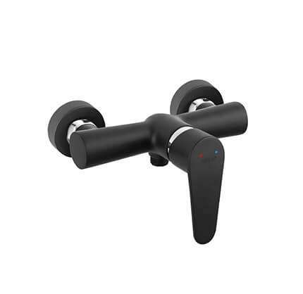 Algeo Black - Wall-mounted shower mixer