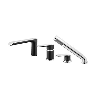 Adore Black/Chrome - multiple-hole bath mixer