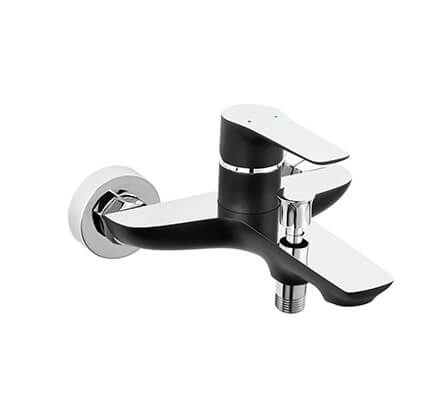 Adore Black/Chrome - wall-mounted bath mixer