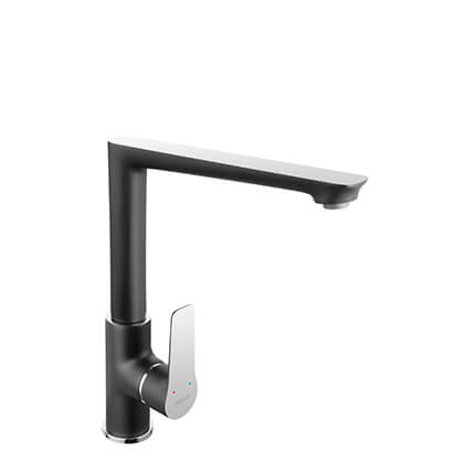 Adore Black/Chrome - standing sink mixer