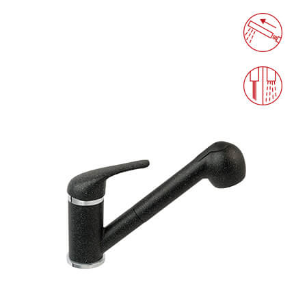 Freya - standing sink mixer with pull-out spray