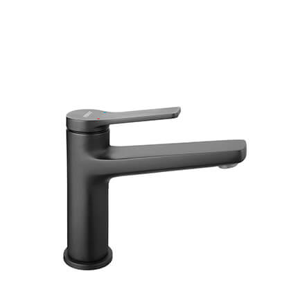 Stratos Black - standing washbasin mixer