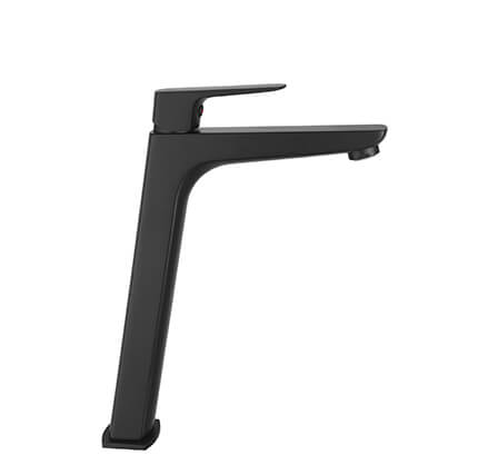 VITTO BLACK VERDELINE - Standing counter washbasin mixer, black