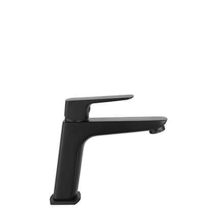 VITTO BLACK VERDELINE - Standing washbasin mixer, black