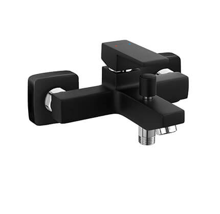 Zicco Black - Wall-mounted bath mixer