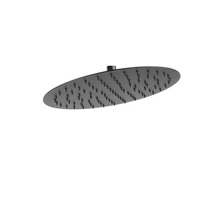 Slim Black - round-shaped rainfall shower plate 300