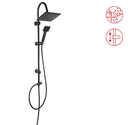 Rondo Black - rainfall with shower set