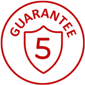 Five years warranty